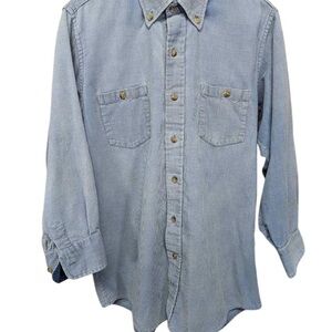Vintage Outdoor Exchange blue corduroy button down longsleeve size M